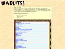 Tablet Screenshot of madlits.com